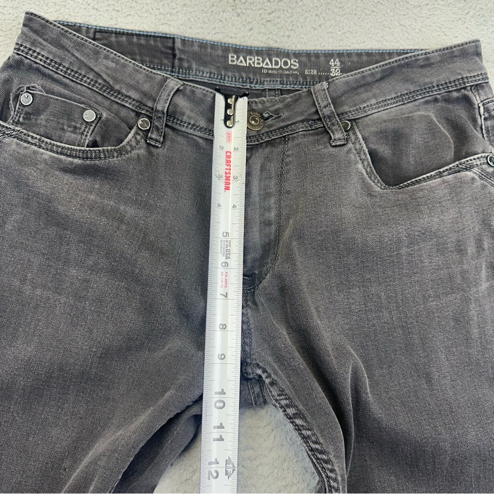 Barbados Jeans Mens 32x30 Gray Slim Fit Straight Leg Stretch Casual Pockets - Picture 11 of 14